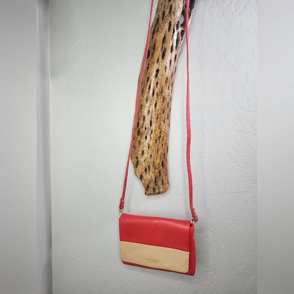 Isaac Mizrahi Lillian‎ Red Leather Small Crossbody Clutch